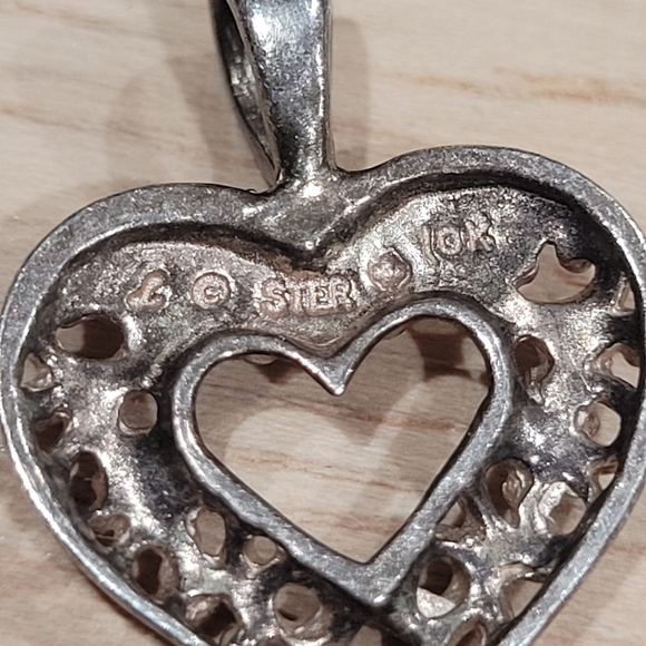 Black Hills Filigree Heart \U0026 Rose Sterling and 10K Gold - Picture 5 of 6